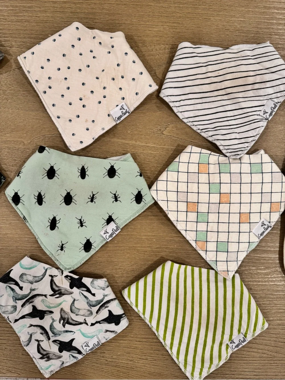 Copper Pearl Bandana Bibs & Burp Cloth